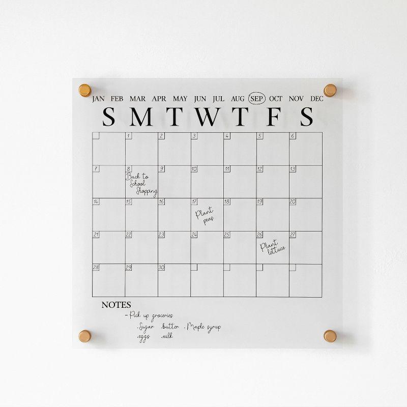 Thomas Martha Stewart Acrylic Wall Calendar with Dry Erase Marker and Mounting Hardware