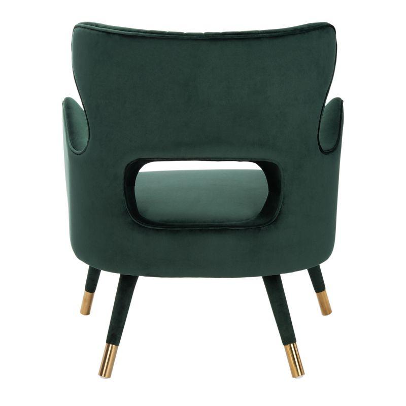 Blair Wingback Accent Chair - ACH4504 - Forest Green/Gold - Safavieh