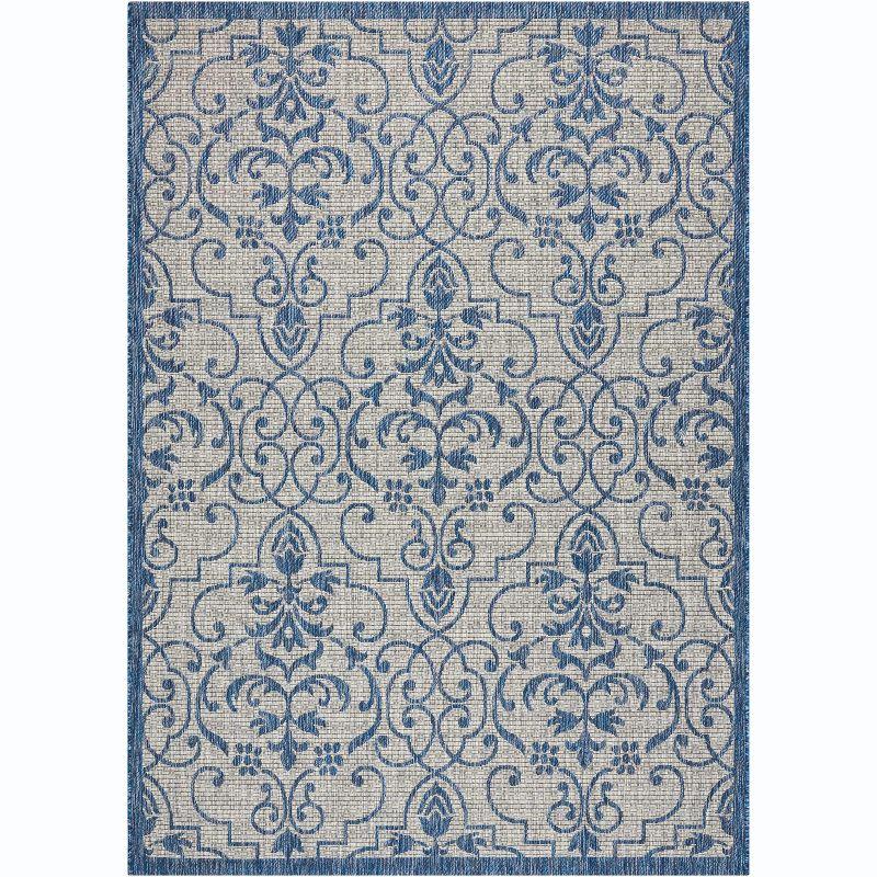 Nourison Garden Party Scroll Indoor/Outdoor Flatweave Area Rug