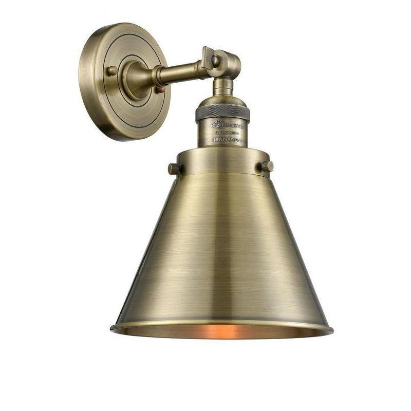 Innovations Lighting Franklin Restoration 1 - Light Sconce in  Antique Brass