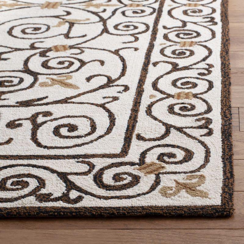 Chelsea HK11 Handmade Area Rug - 6'x9' - Ivory/Dark Brown - Safavieh