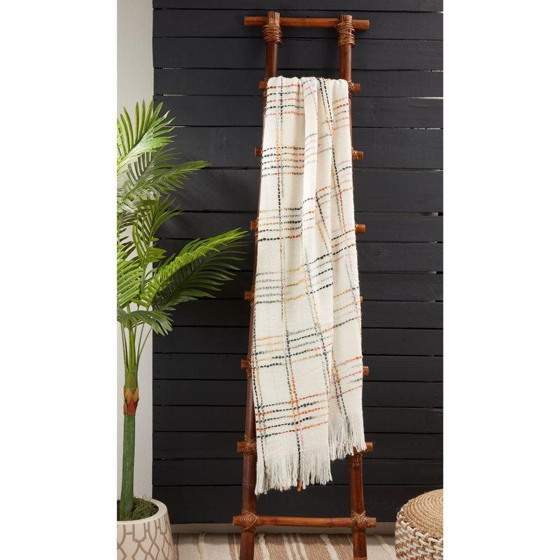 Saro Lifestyle Saro Lifestyle Crosshatch Design Throw Blanket, Multi, 50"x60"