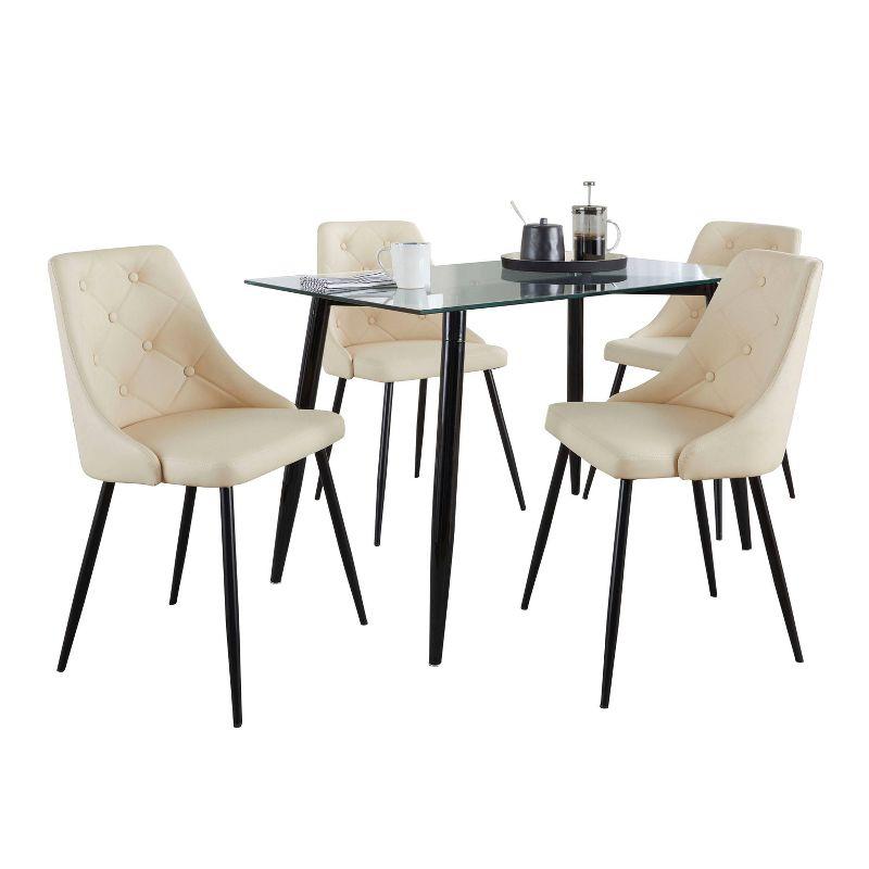 5 - Piece Glass Top Dining Set