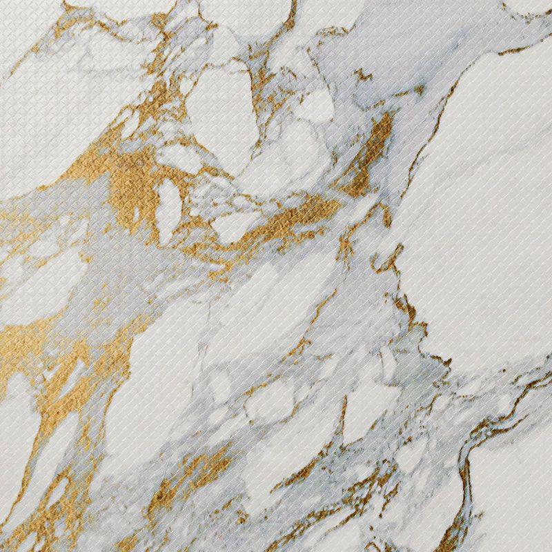 Gold and White Marble Anti-Fatigue Kitchen Mat