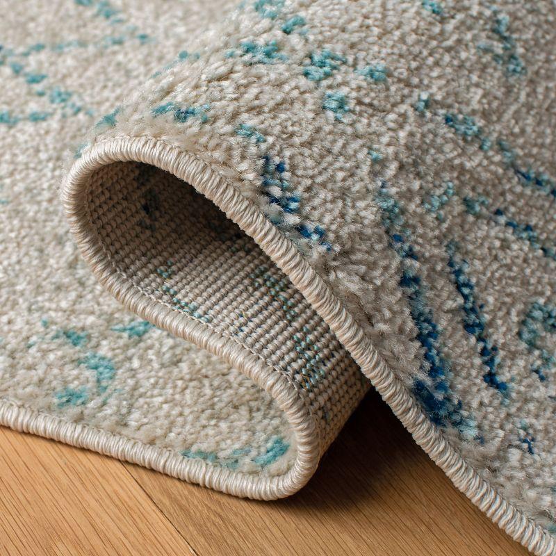 Madison 700 MAD798 Power Loomed Indoor Area Rug - Ivory/Aqua - 9'x12' - Safavieh