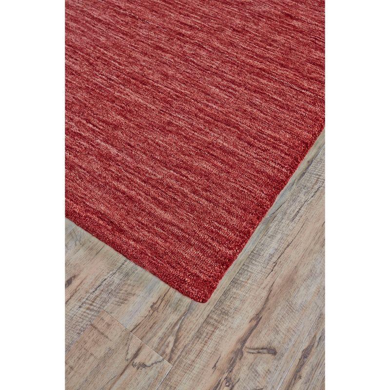 Luna Red Hand-Knotted Wool 5' x 8' Area Rug