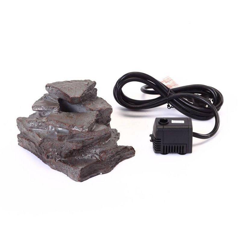 Birds Choice Layered Waterfall Rock with Electric Pump for Bird Bath