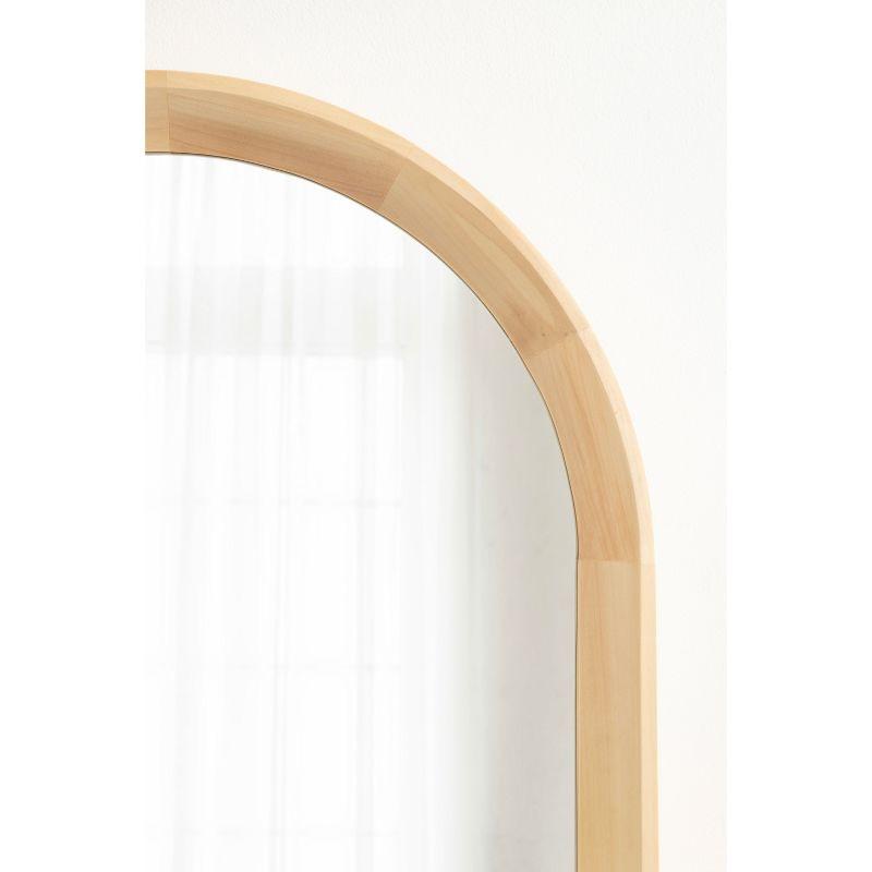 20"x30" Hatherleigh Arch Wood Wall Mirror Natural: Durable, Light Finish - Kate & Laurel All Things Decor