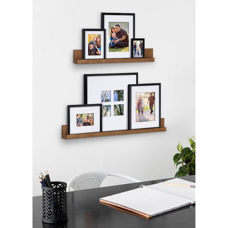 Multicolor Classic Manufactured Wood Wall Shelves & Frame Set