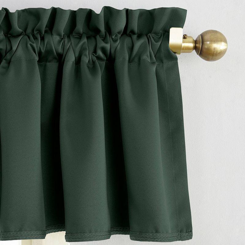 Everglade Green Room Darkening Rod Pocket Curtain Valance