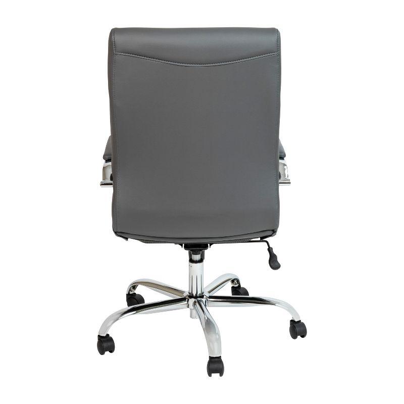 Emma and Oliver High Back Executive Swivel Office Chair with Metal Frame and Arms