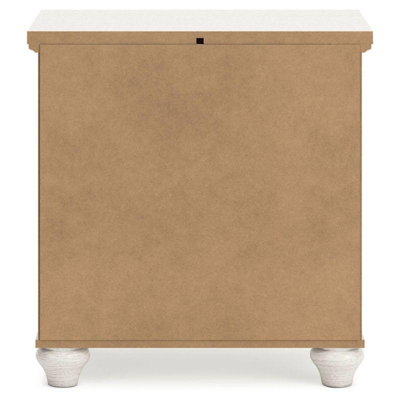 Grantoni Cottage-Style White 2-Drawer Nightstand