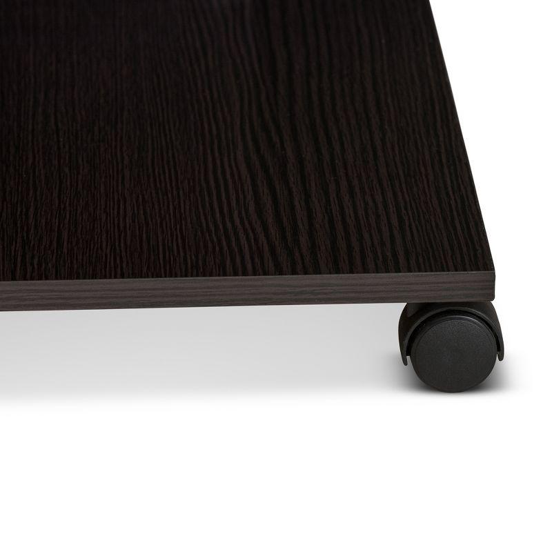 Cladine Modern Coffee Table with Storage Compartments & Castors - Baxton Studio