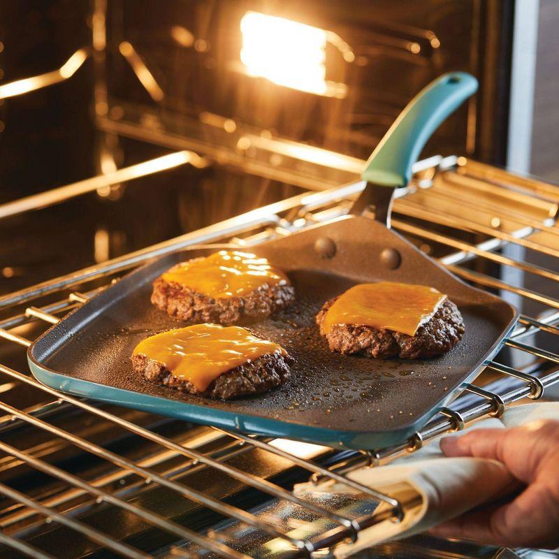 Rachael Ray Rachael Ray Cook + Create Aluminum Nonstick Square Stovetop Griddle Pan, 11-Inch