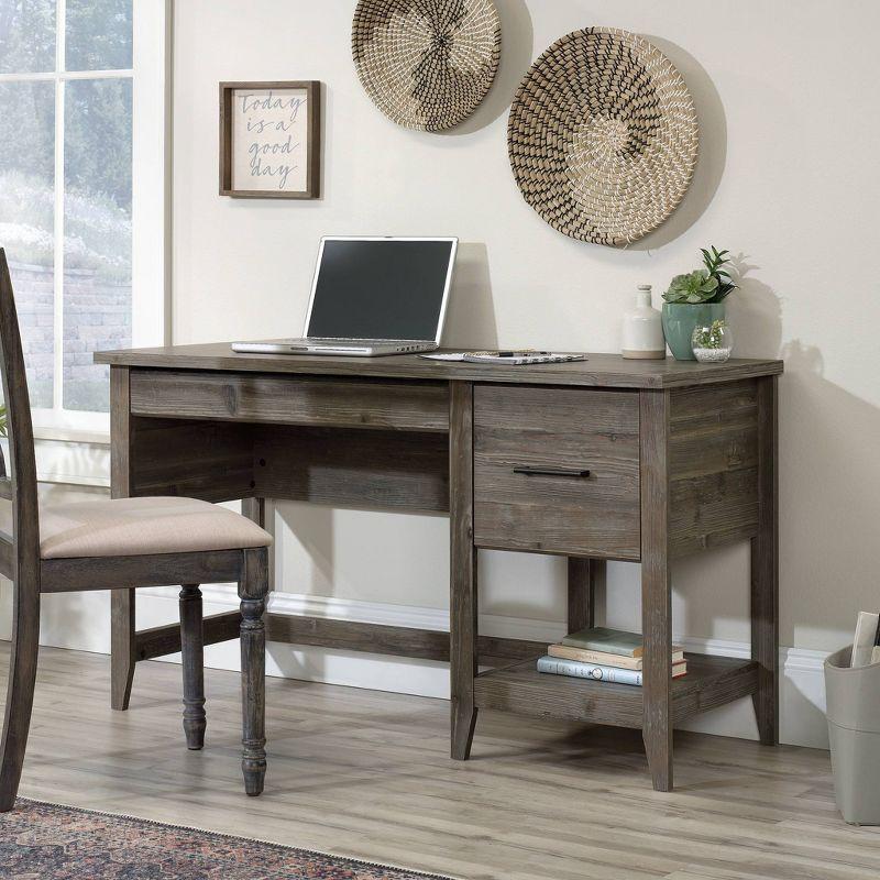 Pebble Pine Wood Computer Desk with Drawer and Filing Cabinet