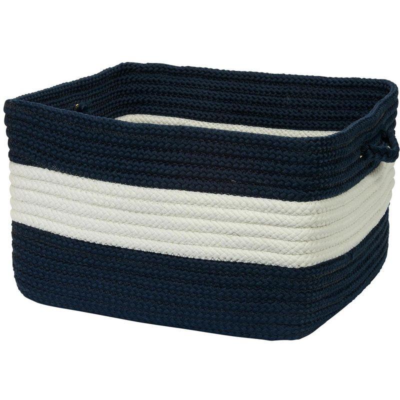 Navy Rope Walk Square Utility Basket