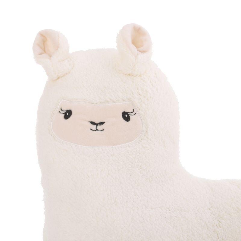 Little Love by NoJo Llama Shaped Plush Sherpa Decorative Pillow