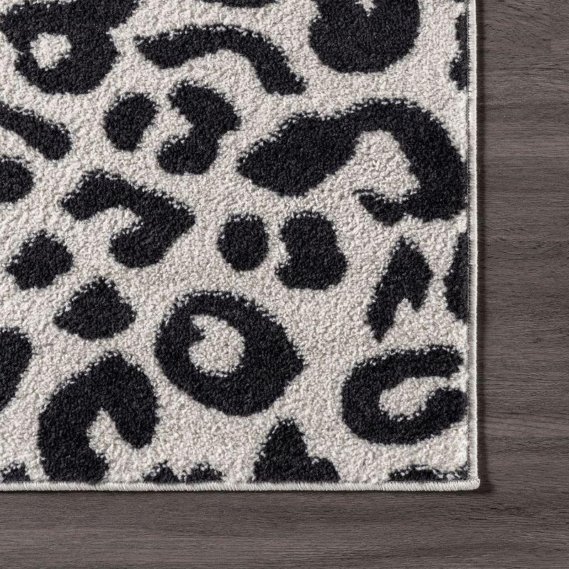 Nuloom Leopard Animal 10x14 Indoor Area Rug for Living Room Bedroom Dining Room Kitchen, Dark Grey/Ivory