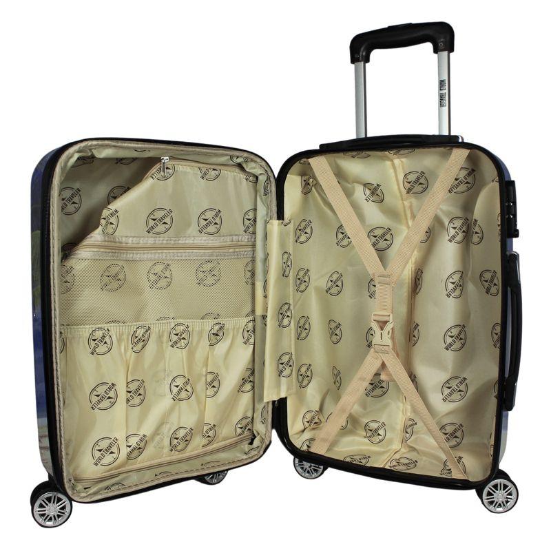 World Traveler Palm Tree 2-Piece Hardside Carry-On Spinner Luggage Set