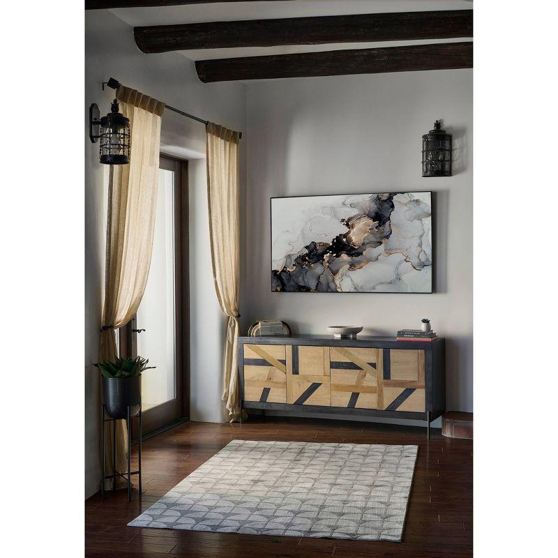 Momeni 5'1"x7'7" Edition Geometric Machine Loomed Area Rug Charcoal Gray: Indoor Low Pile Polyester Rectangle Rug