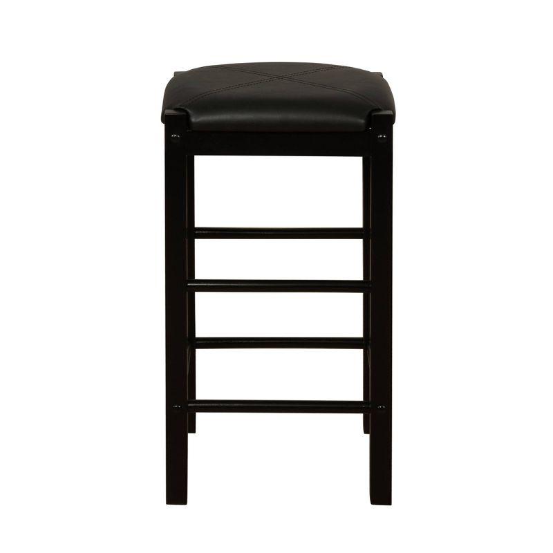 3pc Lancer Tavern Backless Stools & Counter Height Table Dining Set: Space-Saving, Padded Seats - Linon