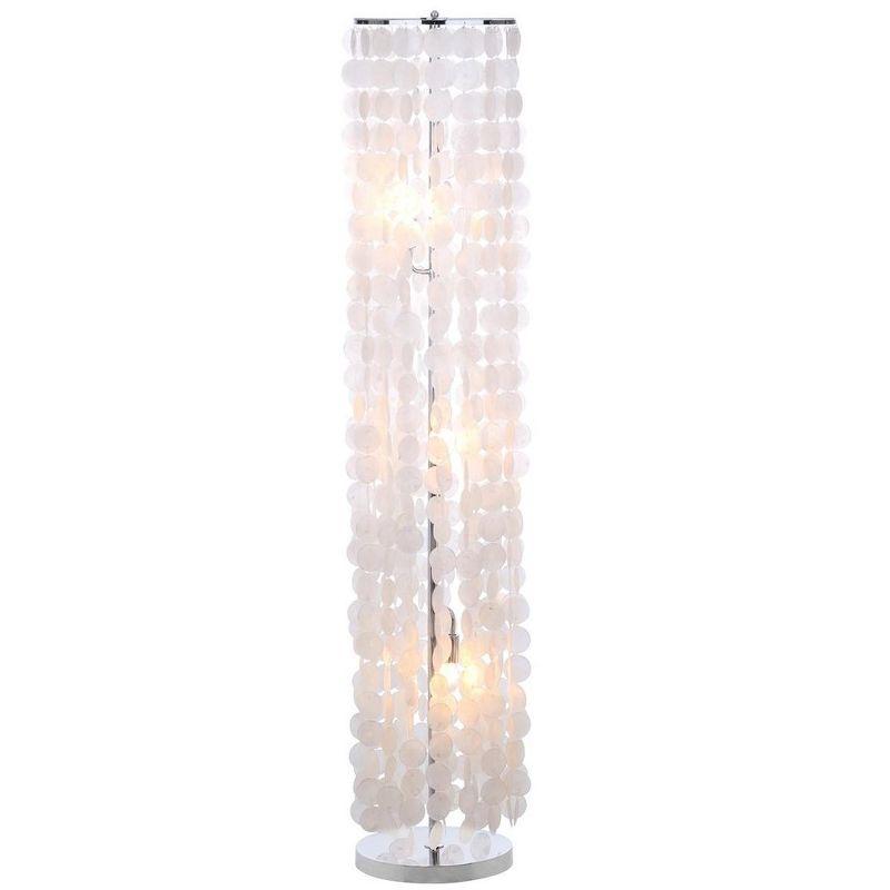 Illumina 60" White Capiz Shell Cylinder Floor Lamp