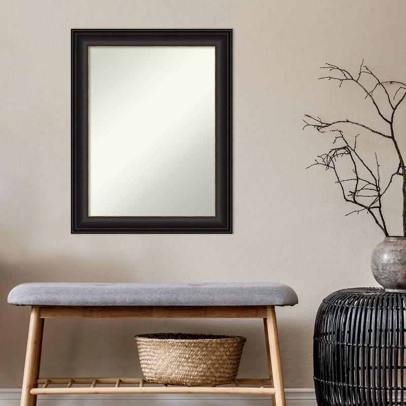 22" x 28" Trio Oil Rubbed Framed Bathroom Vanity Wall Mirror Bronze - Amanti Art: Modern Rectangle, Beveled Glass, Wall Mount