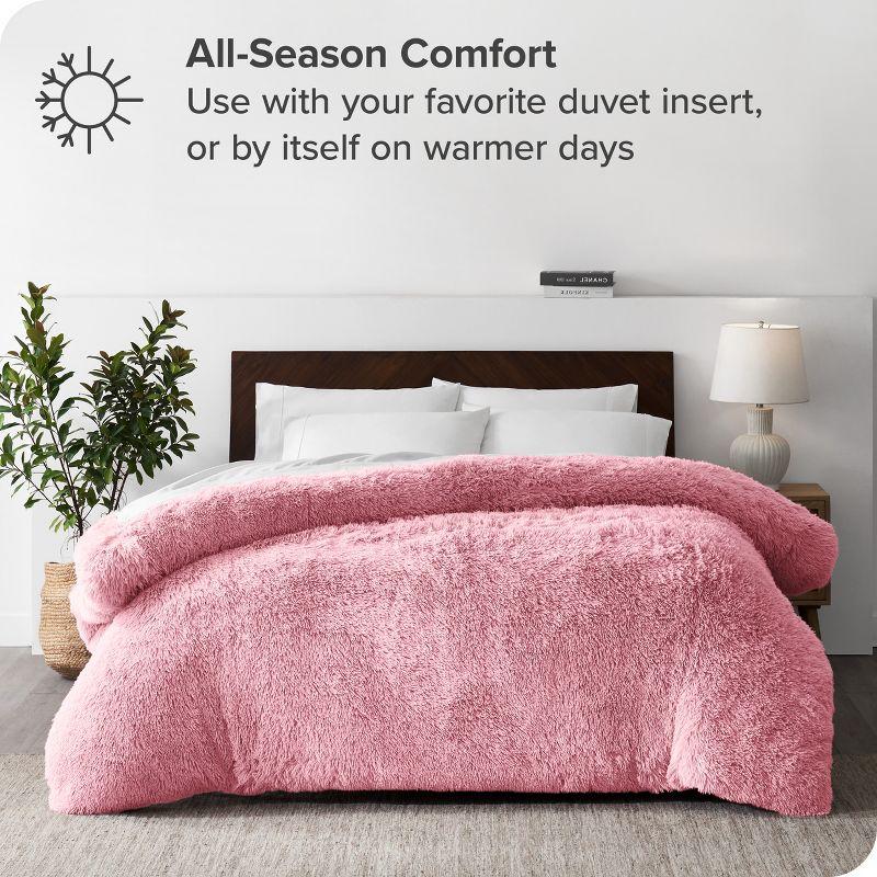 Bare Home Shaggy Fleece Plush Duvet Cover