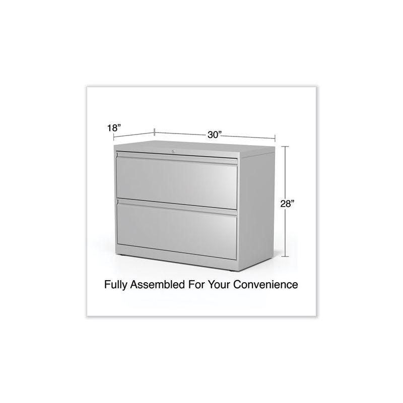 Alera Lateral File, 2 Legal/Letter-Size File Drawers, Light Gray, 36" x 18.63" x 28"