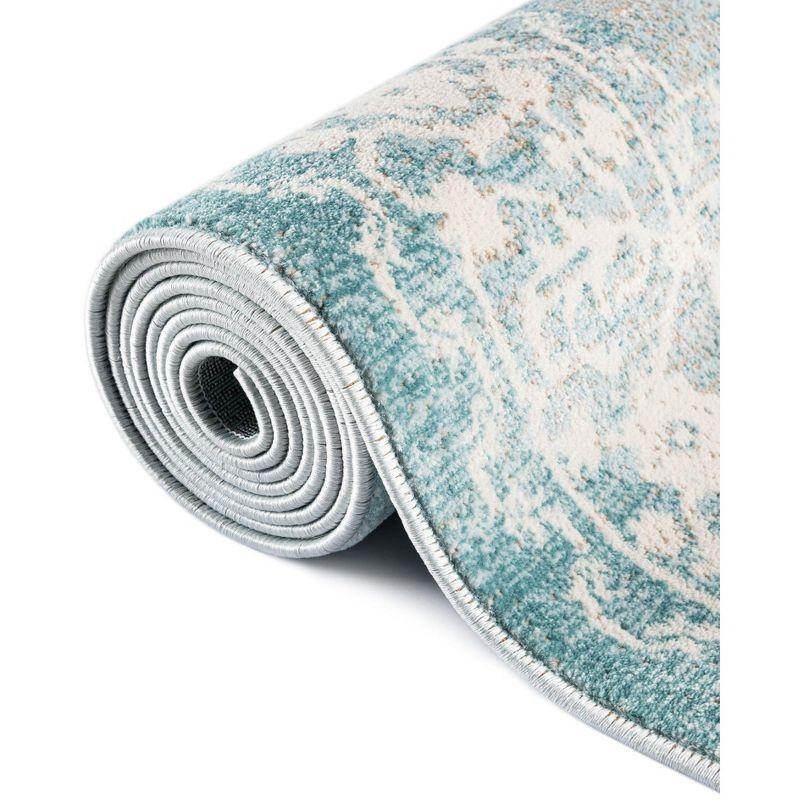 Unique Loom New Classical Collection Area Rug - Olympia (3' 3" x 5' 3" Rectangle Light Blue/Ivory)