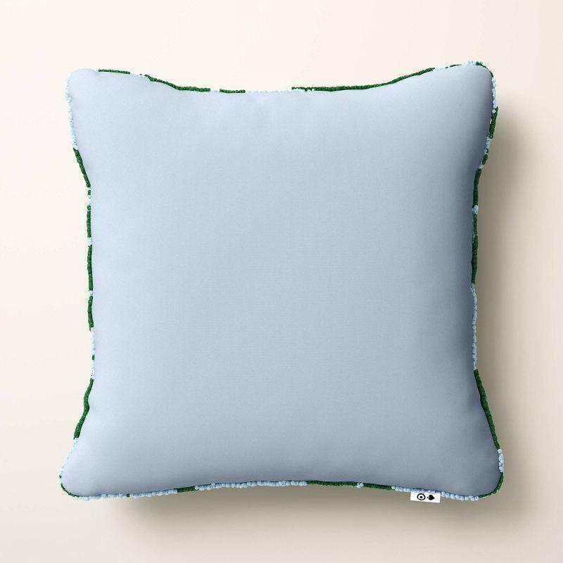 12"x12" Beaded Classic Rose Square Throw Pillow Green/Blue - kate spade new york x Target