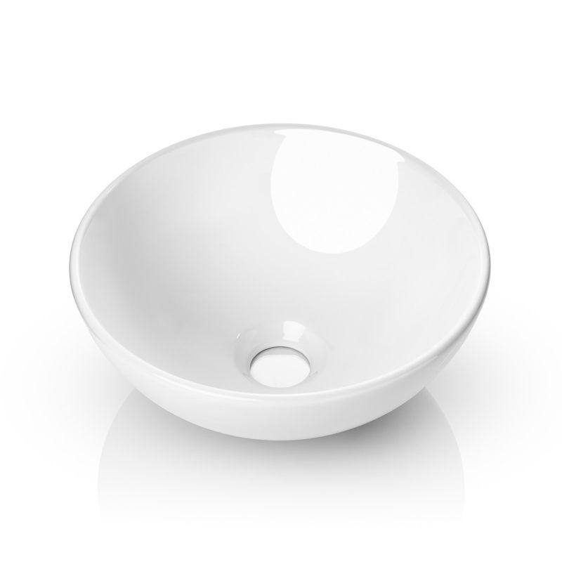 Miligore 11'' White Ceramic Circular Bathroom Sink