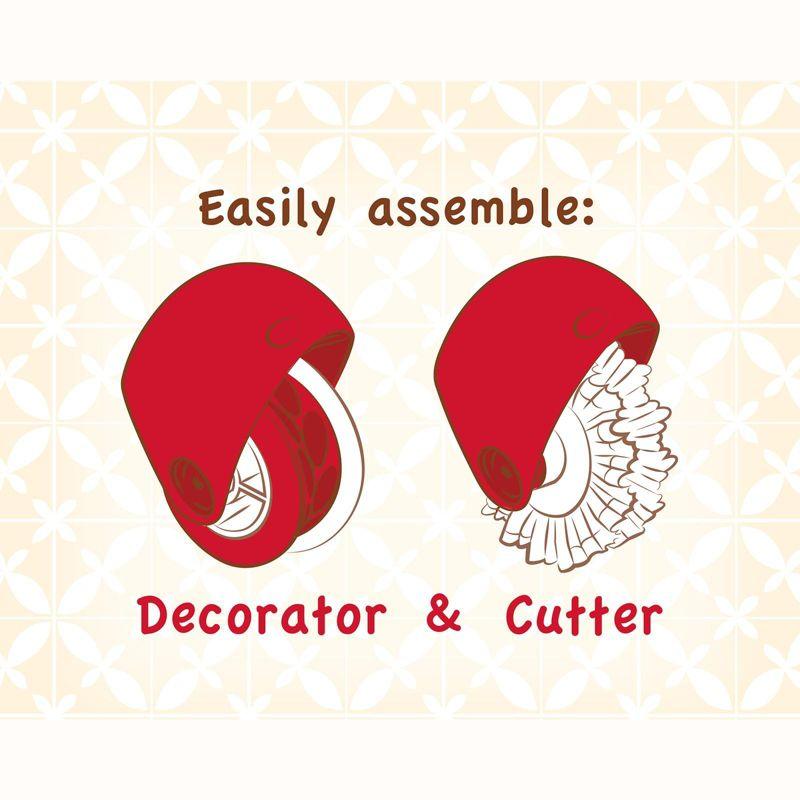 Talisman Designs Pastry Wheels Pie Crust Decorator & Cutter Set, Red