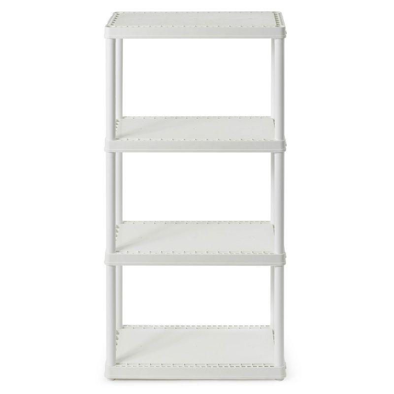 Gracious Living 4 Shelf Fixed Height Solid Light Duty Home Storage Unit