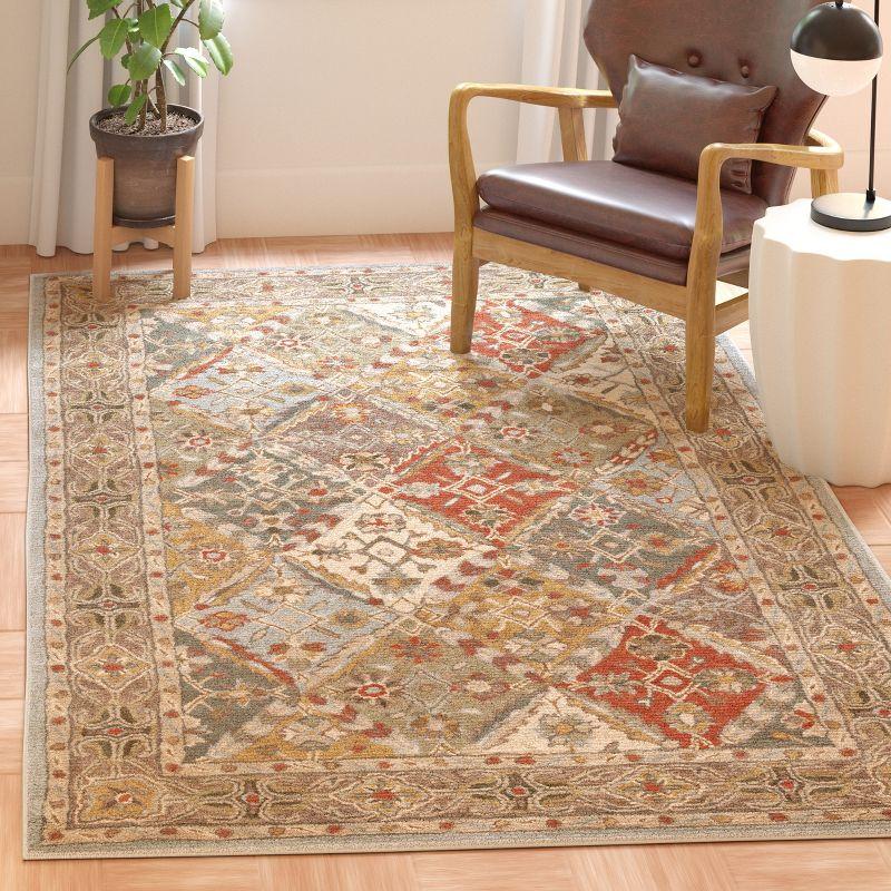 Heritage HG316 Handmade Area Rug - 6'x6' - Light Blue/Light Brown - Safavieh