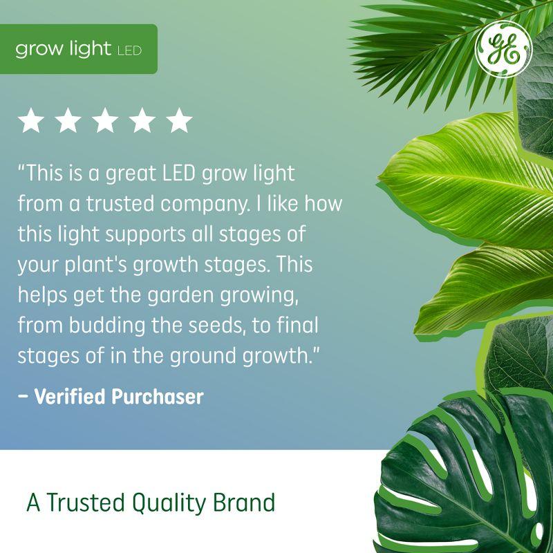 GE Grow Light Fixture for Flowers and Fruit 2'': LED, 40W, 2000 Lumens, Non-Standard Shape, 24'' Bulb, Suitable for Damp Locations
