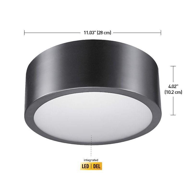 Globe Electric Edinburg 4.02 in. H X 11.03 in. W X 11.03 in. L Black Iron Ceiling Light