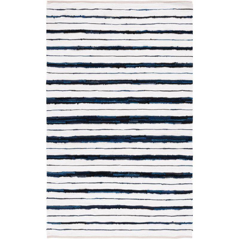 Montauk MTK623 Hand Woven Area Rug - Navy/Ivory - 4'x6' - Safavieh.