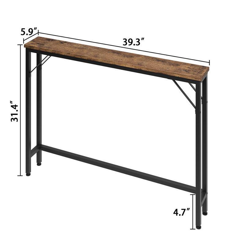 Whizmax Narrow Console Table, 39.3" Small Entryway Table, Thin Sofa Table, Side Table, Display Table, for Hallway, Bedroom, Living Room, Foyer