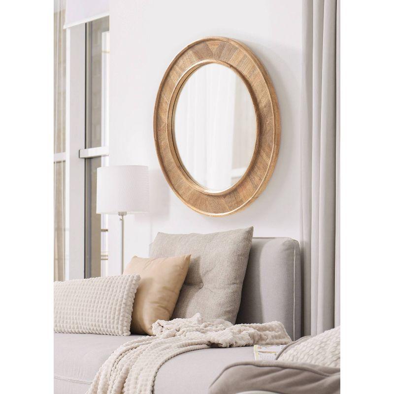 28"x28" Yahna Round Wall Mirror - Kate & Laurel All Things Decor