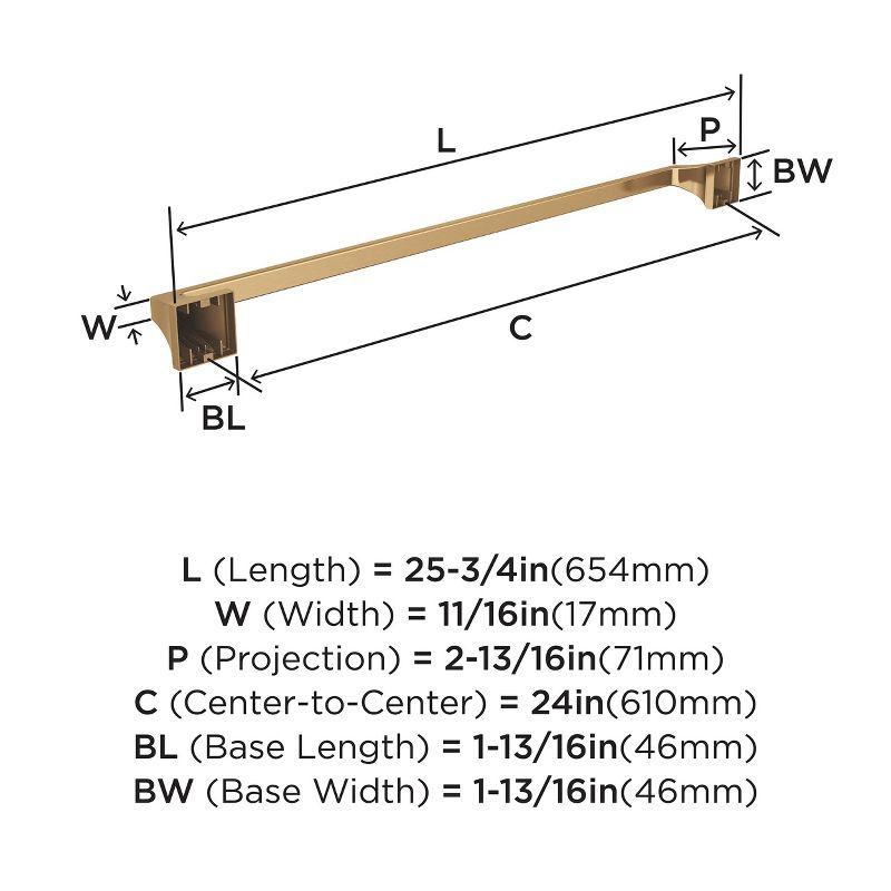 Amerock Mulholland Champagne Bronze 24 inch (610mm) Towel Bar