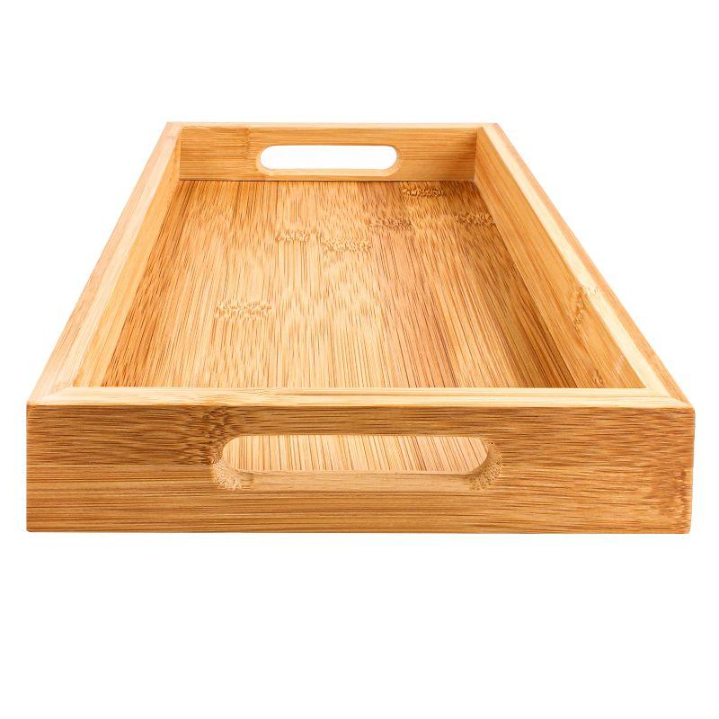 Eco-Friendly Bamboo Breakfast and Display Serving Tray, 12.5"