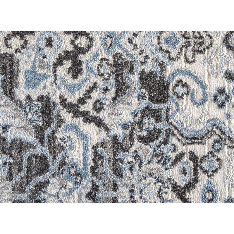 Ainsley Transitional Abstract Gray/Blue/Ivory Area Rug