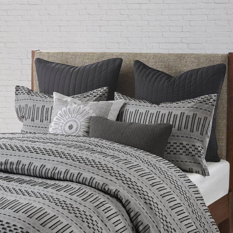 3pc Rhea Cotton Jacquard Duvet Cover & Sham Mini Set