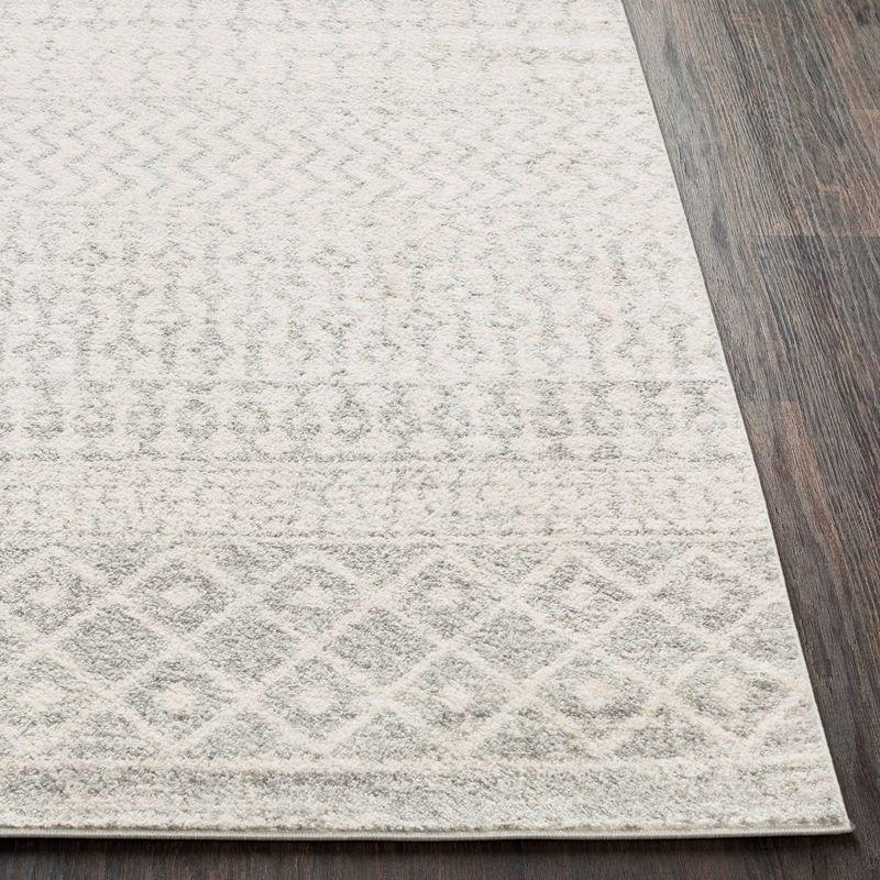 Reversible Gray Synthetic 8' x 10' Rectangular Rug