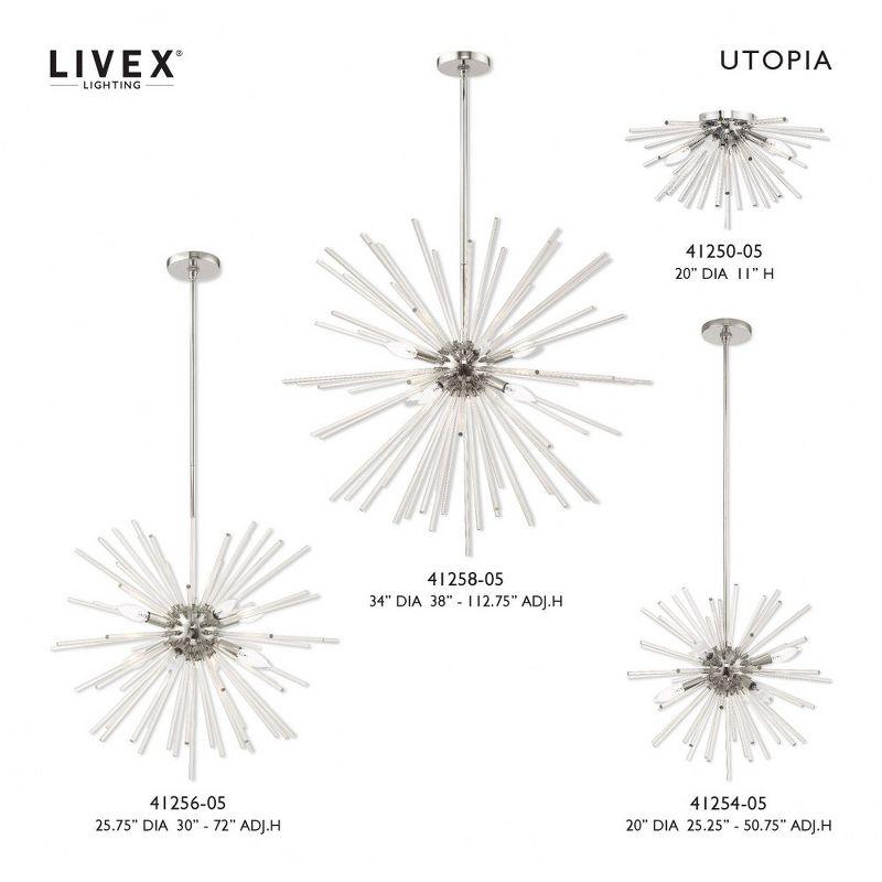 Livex Lighting Utopia 6 - Light Chandelier in  Polished Chrome