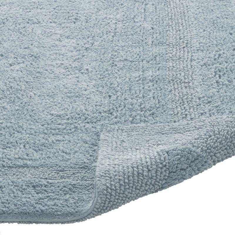 Better Trends Lux 100% Cotton Tufted Solid Reversible Bath Rug 24" x 40" Rectangle - Blue