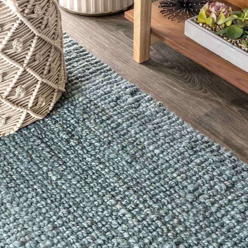 Para Hand Woven Chunky Jute with Fringe Area Rug - JONATHAN Y