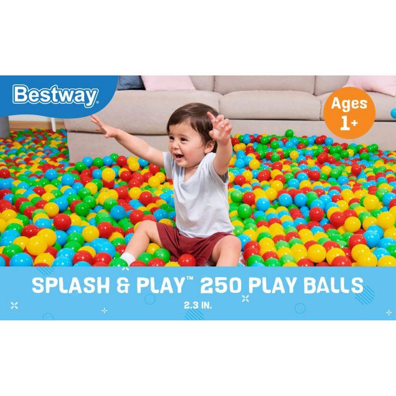 Bestway Splash & Play – 250 Bright Color Toy Balls for Pits, Pools & Games