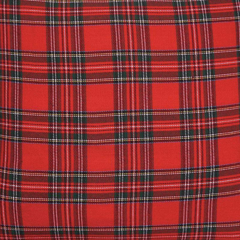 Arlington Plaid Red Cotton 18" Accent Pillow